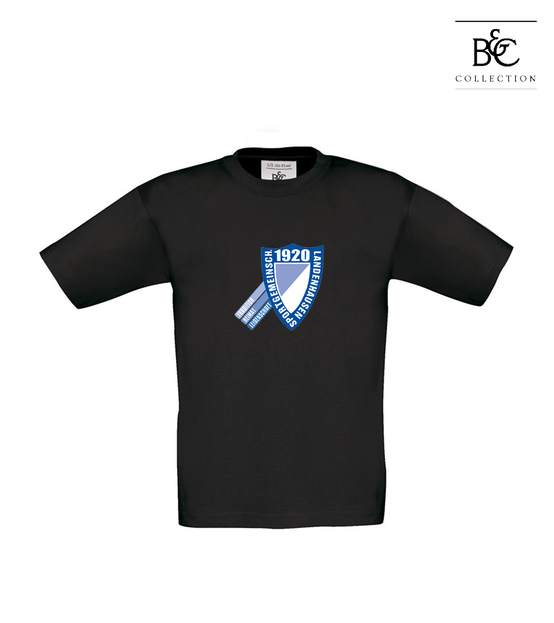 B&C Kinder T-Shirt Black "Anton Frontprint"
