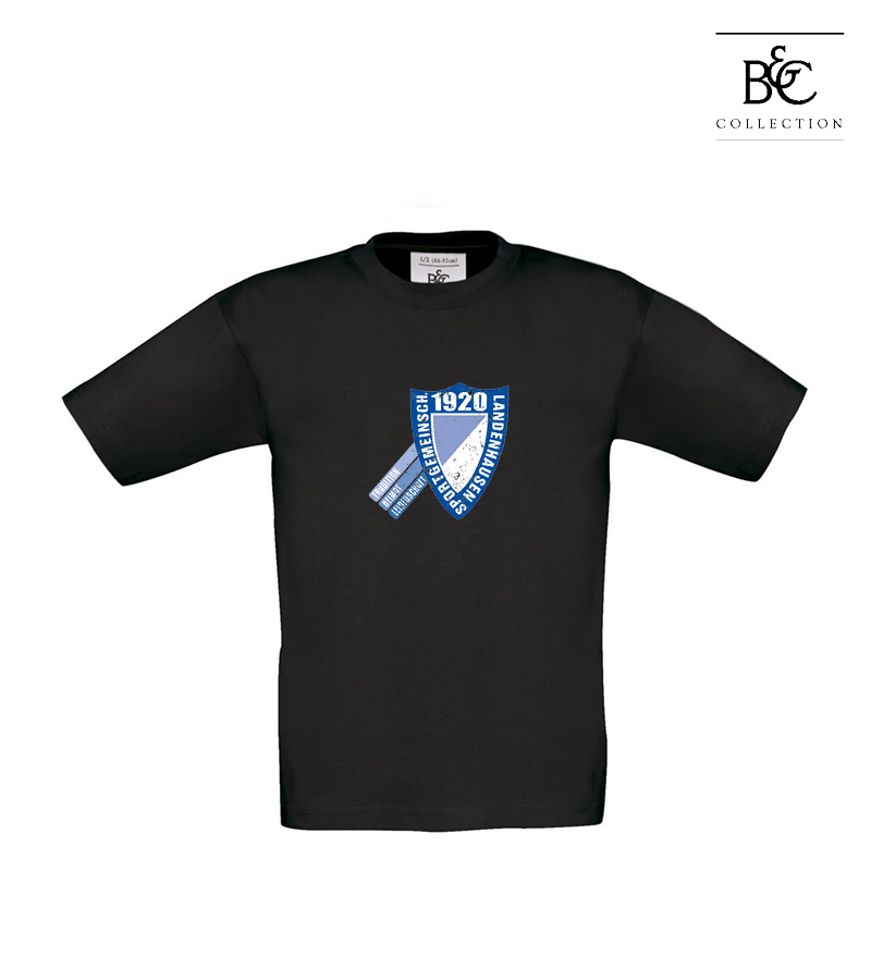 B&C Kinder T-Shirt Black "Uwe Frontprint"